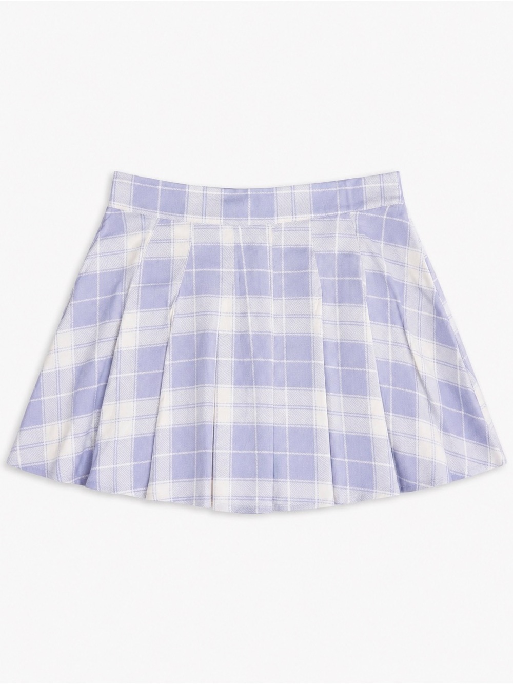 Promesa Blue Plaid Pleated Mini Skirt Cottagecore Coquette Size Small NWT